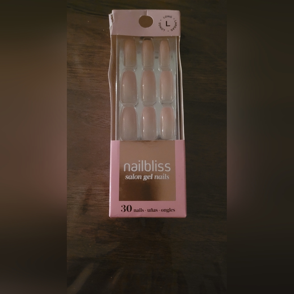 Fake nails pink set